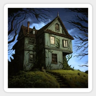 Creepy house Sticker